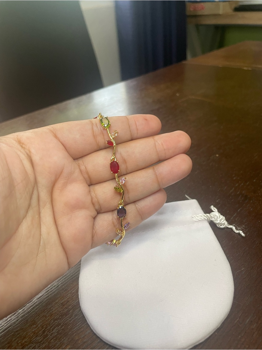 Others Follow Gold-Tone Multicolor Gem Vine Bracelet